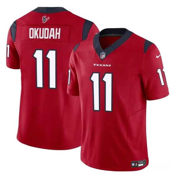 Youth Houston Texans #11 Jeff Okudah Red 2024 F.U.S.E. Vapor Untouchable Limited Stitched Jersey Dzhi